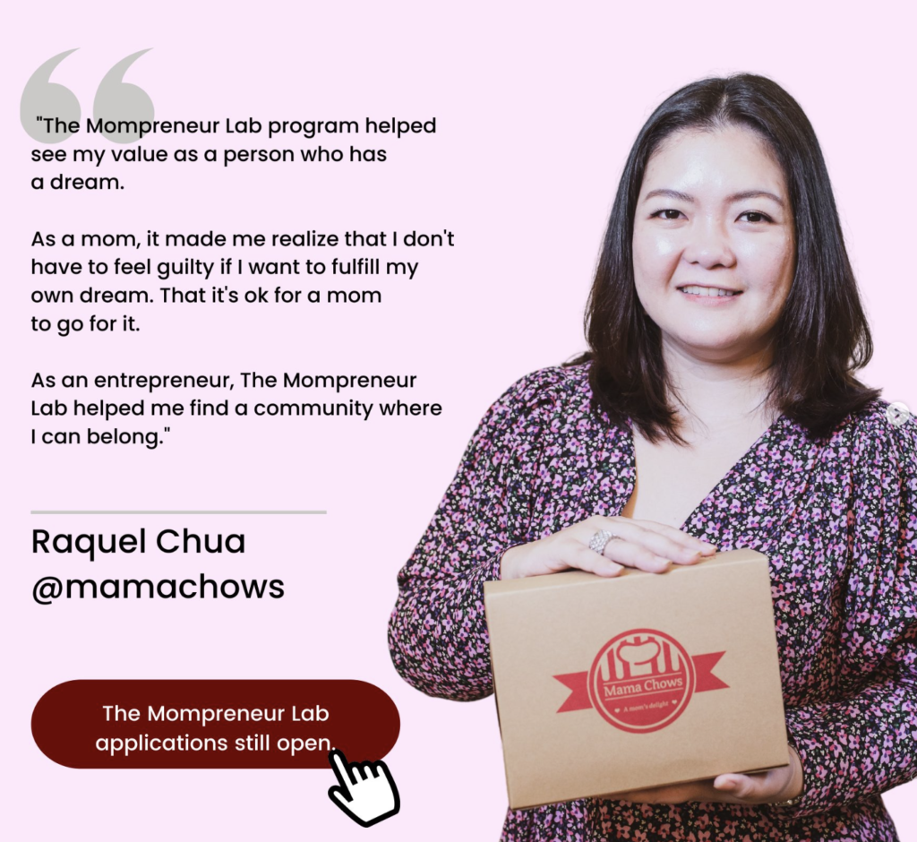 Raquel Chua mompreneur lab testimonial